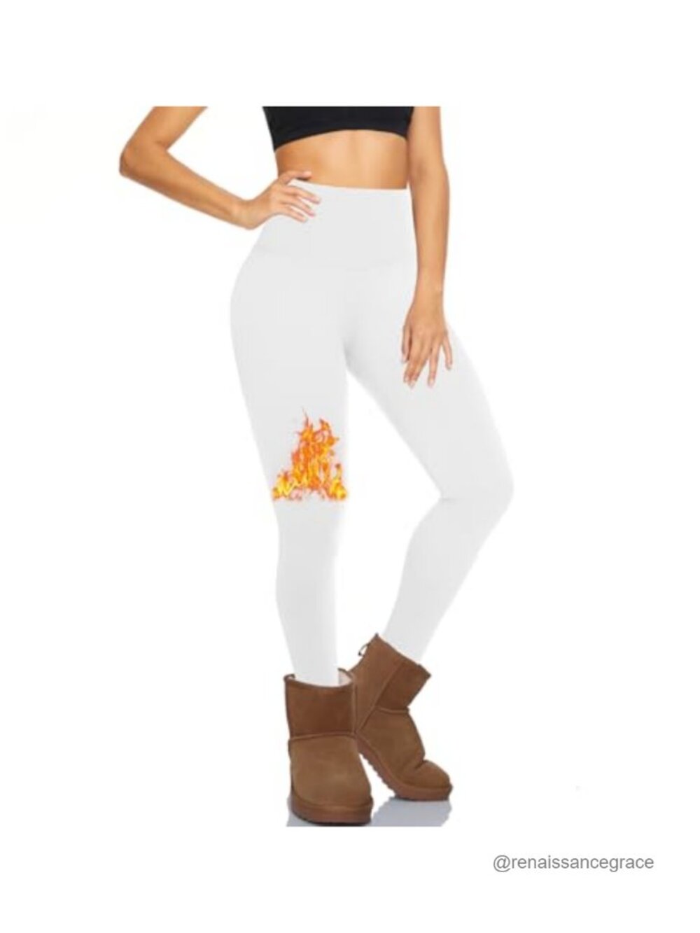 Fleece Lined Leggings for Women - High Waisted Thermal Running Yoga Pants